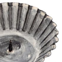 položky Vintage svícen na sloupové svíčky na vložení šedý Ø8,5cm 4 kusy