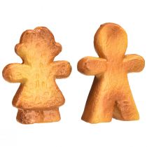 položky Keramická vánoční dekorace perníčky žena a muž sada 7cm 6 kusů