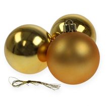 položky Vánoční koule plastová zlatá 6cm 12ks