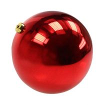 položky Vánoční koule střední plastová červená 20cm
