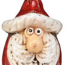 položky Roztomilá keramická figurka Santa Clause, červená a bílá, 10cm - perfektní vánoční dekorace - 4 kusy