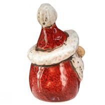 položky Roztomilá keramická figurka Santa Clause, červená a bílá, 10cm - perfektní vánoční dekorace - 4 kusy
