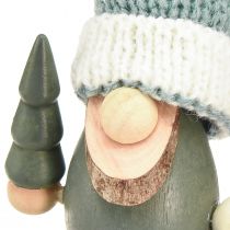 položky Vánoční dekorace trpaslík trpaslík dřevo zelená mátová H14cm 6 ks