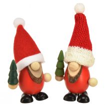 položky Vánoční trpaslíci dekorativní trpaslíci dřevo červená zelená H10,5/12cm 6 kusů