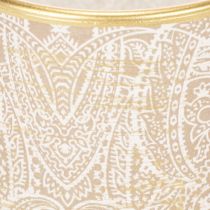 položky Skleněný svícen na čajové svíčky s paisley vzorem, Ø8cm, V9cm, 2 kusy