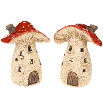 položky Keramická lucerna muchomůrky podzimní dekorace V12,5/14cm 2 ks