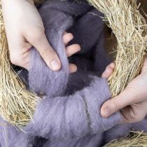 položky Vlněná šňůra, světle fialová vlněná stuha, 10 m dekorativní vlny pro květinářství a tvoření