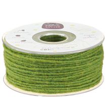 položky Vlněná šňůra Wick Thread plstěná šňůra mechově zelená 3mm 100m