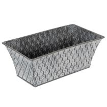 položky Zinková miska s diamantovým vzorem 22cm×12cm