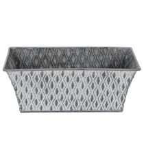 položky Zinková miska s diamantovým vzorem 22cm×12cm