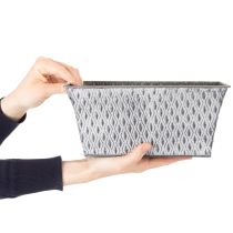 položky Zinková miska s diamantovým vzorem, 26 cm x 15,5 cm