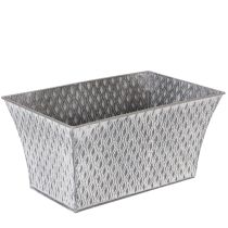 položky Zinková miska s diamantovým vzorem 30cm × 18cm V15cm