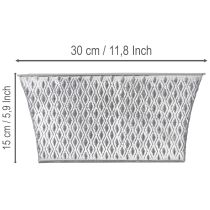 položky Zinková miska s diamantovým vzorem 30cm × 18cm V15cm