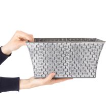 položky Zinková miska s diamantovým vzorem 30cm × 18cm V15cm