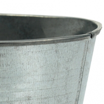 položky Zinková miska oválná stříbrná 21,5cm x 14cm x 10cm 6ks