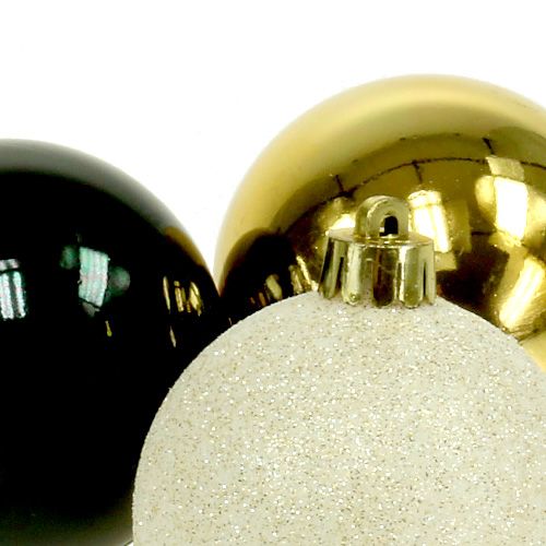 položky Vánoční cetka mix černá, zlatá Ø6cm 30ks