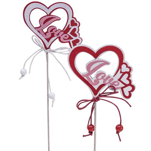Floristik24 Květinová zátka deko zátka &quot;Love&quot; Valentýn 25,5cm 16ks