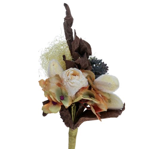 Umělá kytice růže hortenzie suchého vzhledu vintage dekorace 38cm