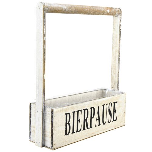 Truhlík na rostliny s uchem vintage box „Beer Break“ 30×9×10cm