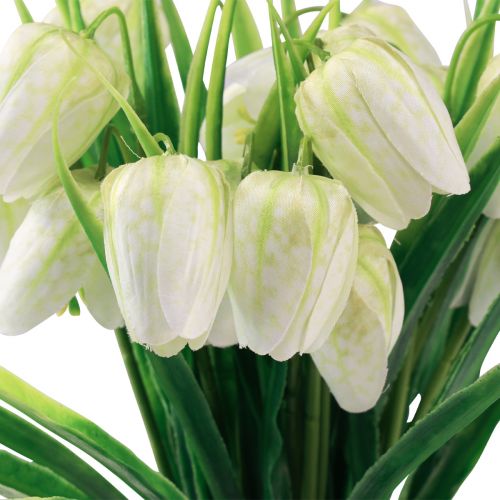 položky Fritillaria bílá kostkovaná tabule květina umělé květiny 38cm 6 ks