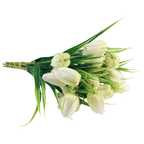 položky Fritillaria bílá kostkovaná tabule květina umělé květiny 38cm 6 ks