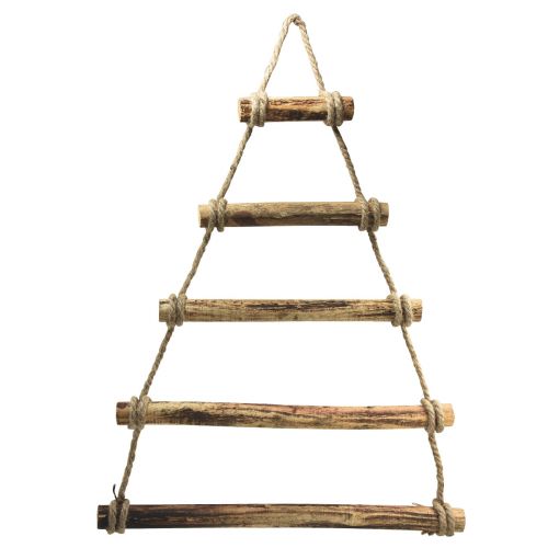 položky Nástěnná dekorace dřevěná boho dekorace přírodní flambované přírodní vlákno 50x67cm