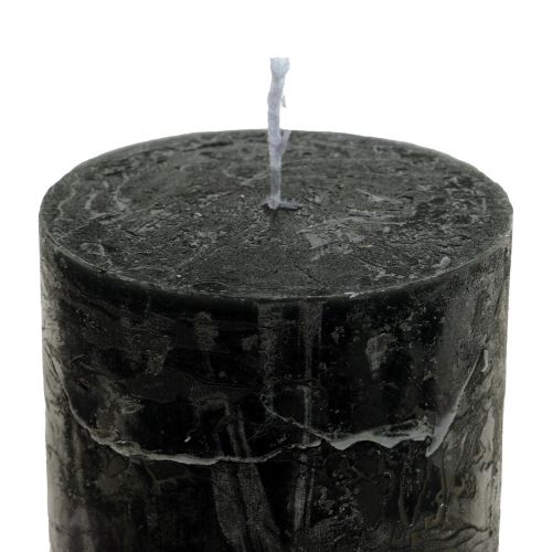 položky Černé svíčky jednobarevné sloupové svíčky 50x100mm 4 ks
