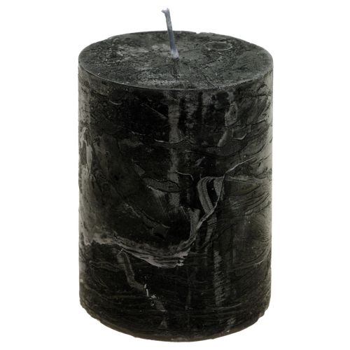 Černé svíčky jednobarevné sloupové svíčky 85x120mm 2 ks