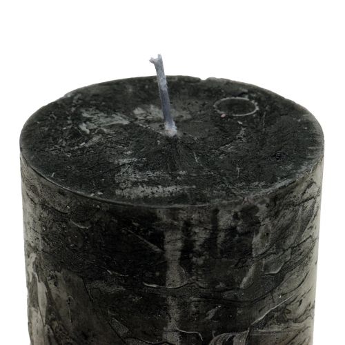 položky Černé svíčky jednobarevné sloupové svíčky 85x120mm 2 ks