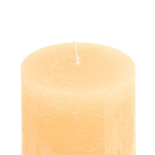 položky Svíčky Meruňkové světlé jednobarevné sloupové svíčky 85×120mm 2ks
