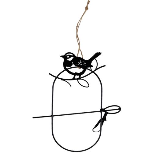 položky Závěsná dekorace Kovová dekorace Birds Black 18×22,5cm 3 ks