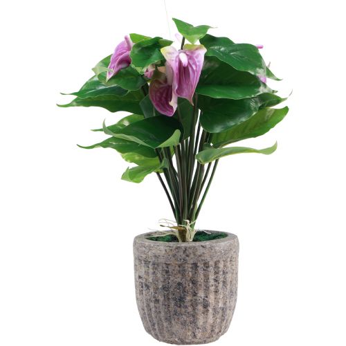 Floristik24 Umělé květiny umělé anthurium umělé rostliny v květináči 41cm