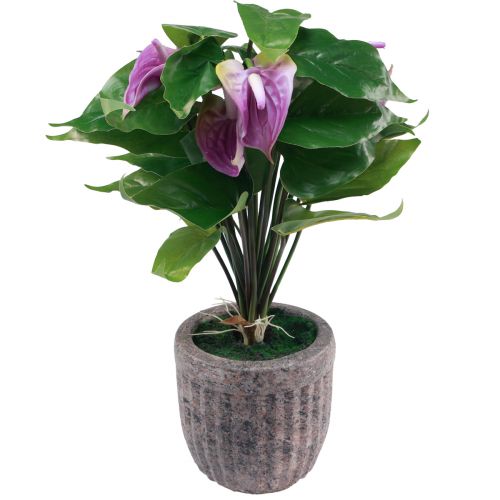 Floristik24 Umělé květiny umělé anthurium umělé rostliny v květináči 41cm