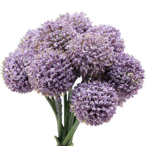 Floristik24 Umělé květiny Květina koule Allium Umělá fialová 25cm 12 ks