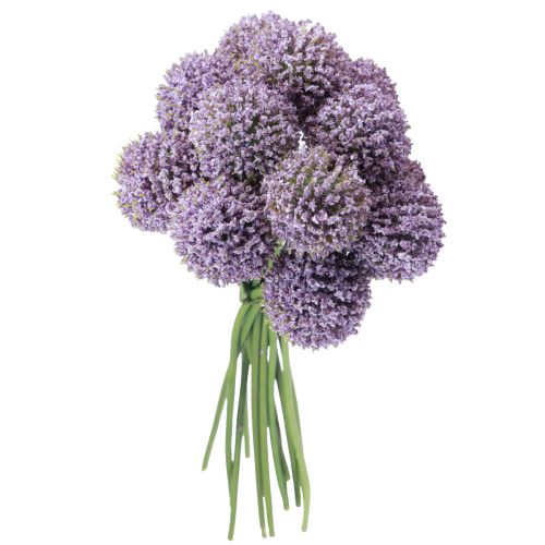 Floristik24 Umělé květiny Květina koule Allium Umělá fialová 25cm 12 ks