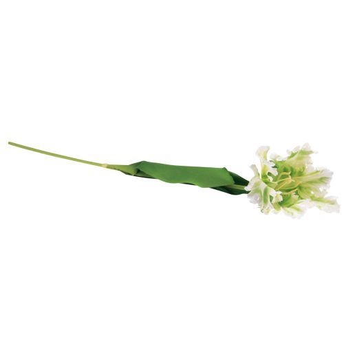položky Umělý květ papoušek tulipán umělý tulipán zelený bílý 69cm