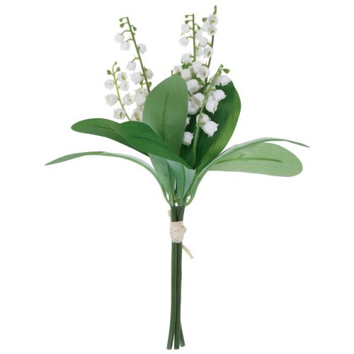 položky Dekorativní konvalinka umělé jarní květiny bílé 31cm 3 ks