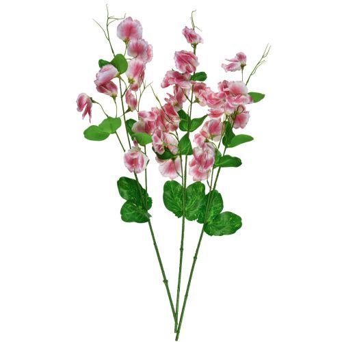 Floristik24 Umělé květiny růžová bílá vikev Vicia zahradní květiny 61cm 3ks