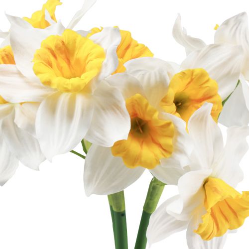 položky Umělé narcisy bílé hedvábné květy narcisy 40cm 3 ks