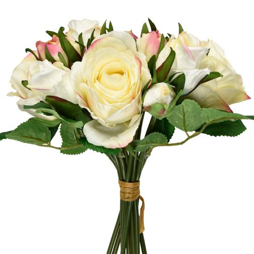 položky Umělé růže Žluté Umělé růže Dekorativní kytice 29cm 12ks