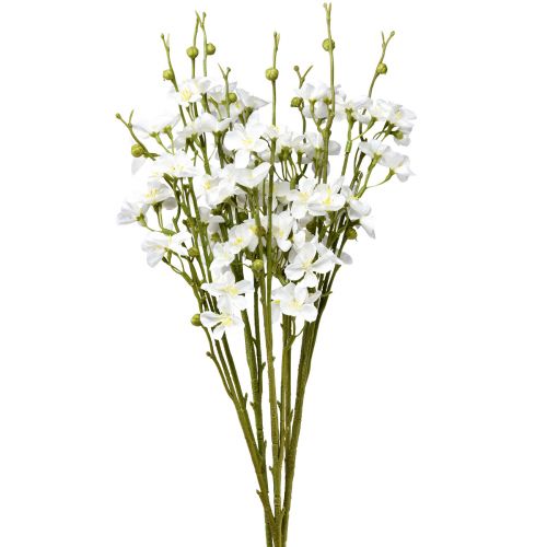 Floristik24 Větve třešňového květu Umělé třešňové květy bílé 75cm 3ks