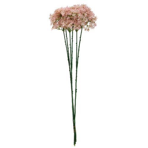 Ozdobná květina Wild Allium umělá růžová 70cm 3ks