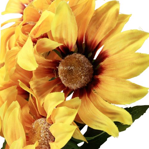 položky Umělé slunečnice dekorativní květiny žluté 79cm 3ks