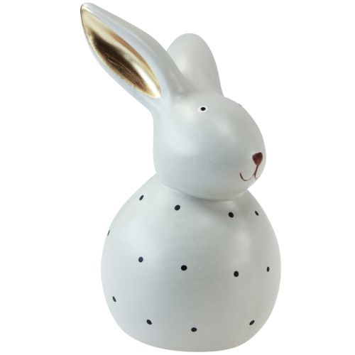 položky Velikonoční zajíček dekorativní figurky králíci s tečkovaným vzorem 17cm 2ks
