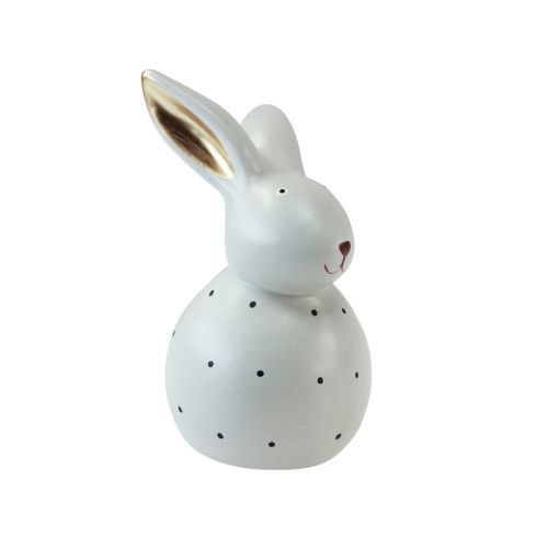 položky Velikonoční zajíček dekorativní figurky králíci s tečkovaným vzorem 13cm 2ks