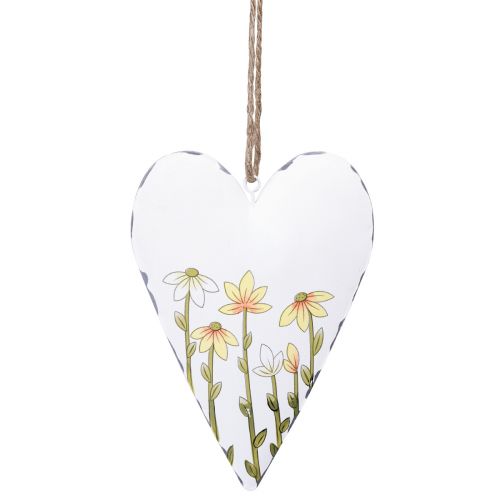 položky Srdíčka Metal White na zavěšení Venkovský styl 14×1,5×20cm 2 ks