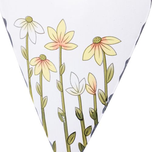 položky Srdíčka Metal White na zavěšení Venkovský styl 14×1,5×20cm 2 ks