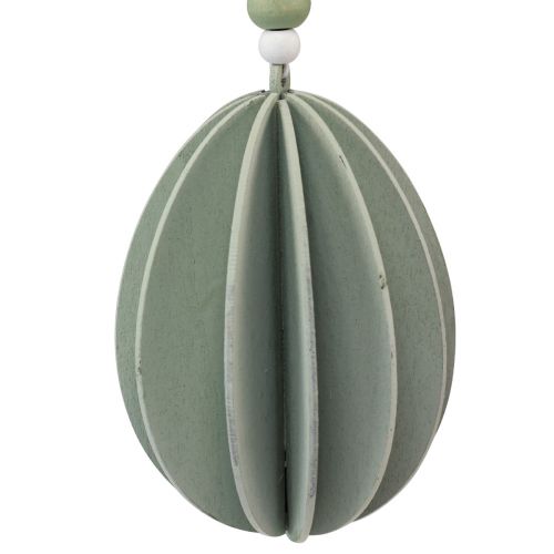 položky Velikonoční vajíčka závěsná dřevěná vajíčka zelená růžová béžová 6,5×9cm 6 ks