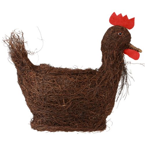 položky Velikonoční dekorace košík na rostliny dekorativní kuře na výsadbu 36cm