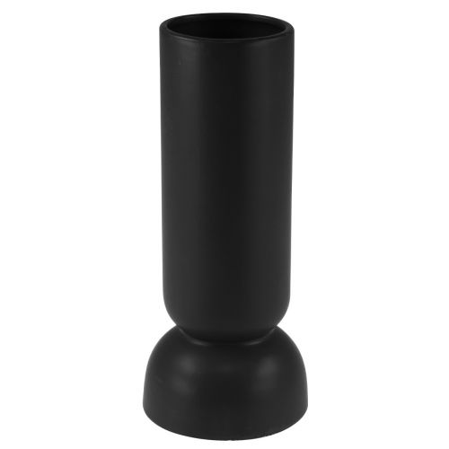 položky Keramická váza Černá moderní oválný tvar Ø11cm H25,5cm